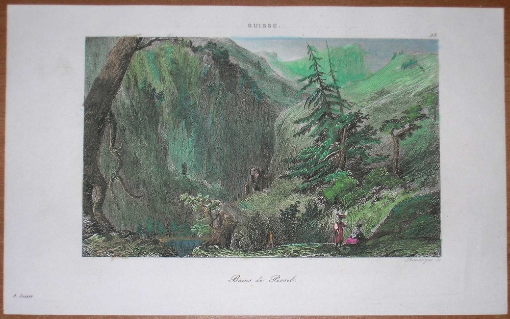 1838 print PFÄFERS, BAD PESSEL, SWITZERLAND (#33a)