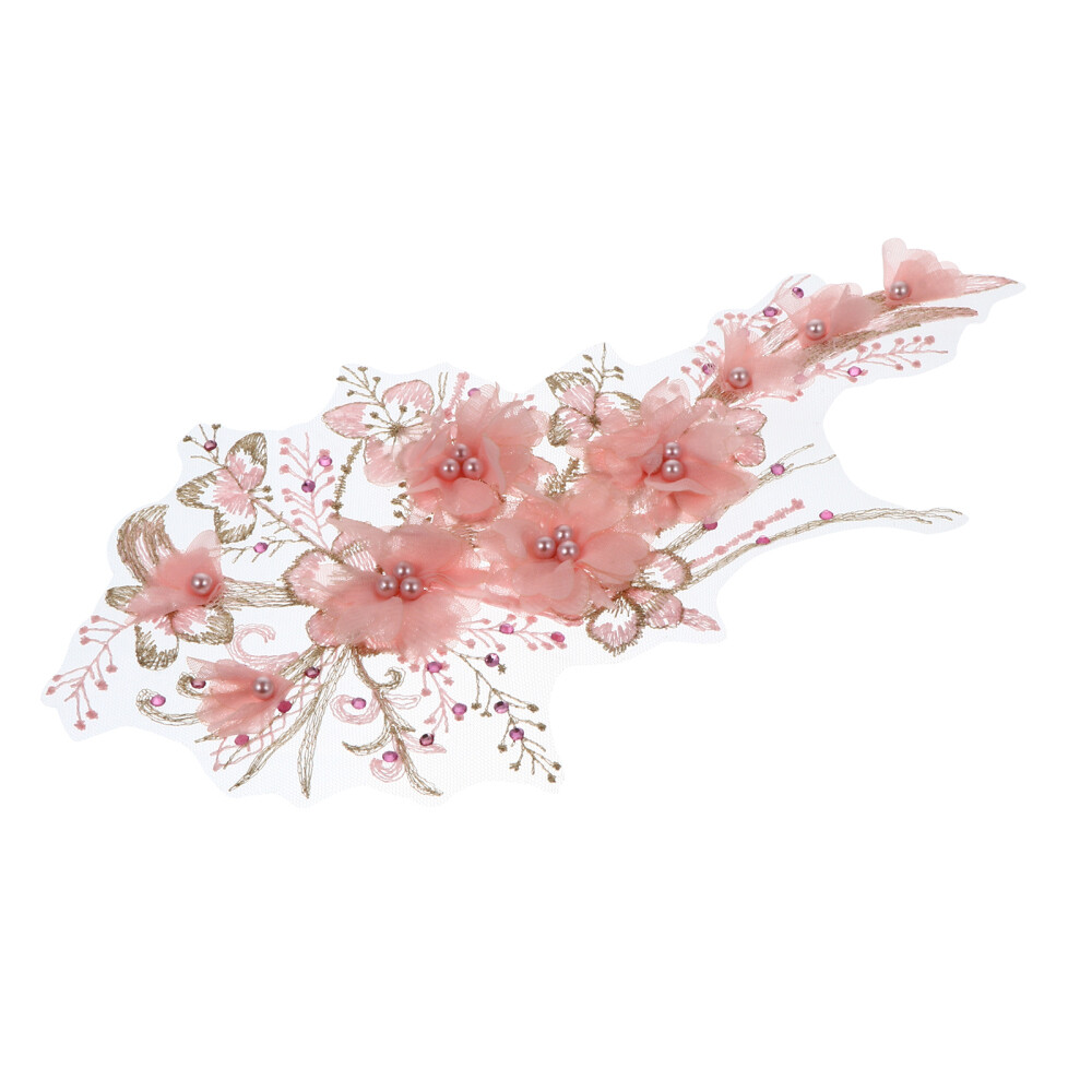 Flower Beaded Cloth Sticker Large Appliques for Clothes Ironing Decoration