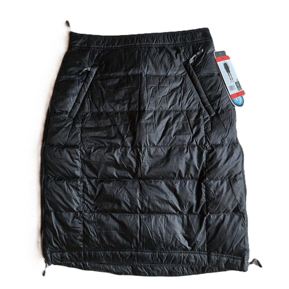 NWT 32 Degrees Heat Women’s Down Puffer Skirt Knee Length Size M Black