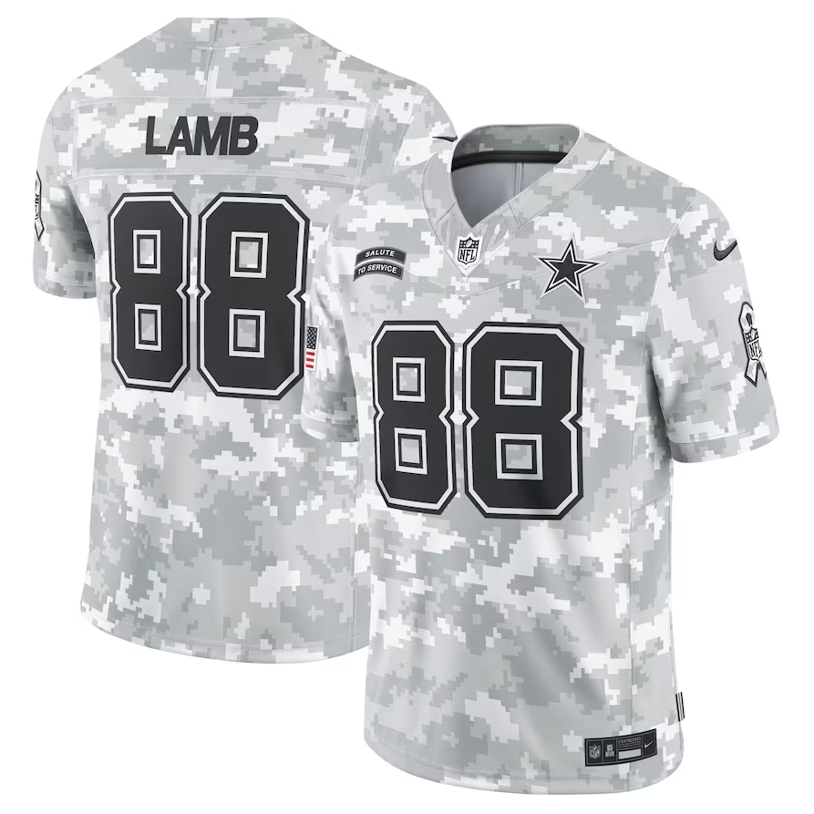 Dallas Cowboys CeeDee Lamb Arctic Camo 2024 Salute to Service Limited Jersey