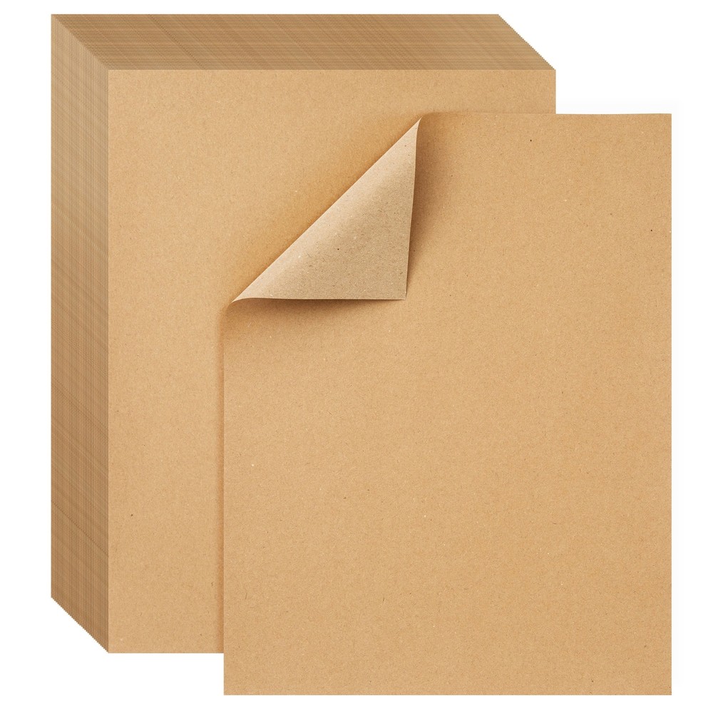 200 Pack Brown Craft Paper for DIY Projects, Classroom, 130gsm, 8.5 x 11 In