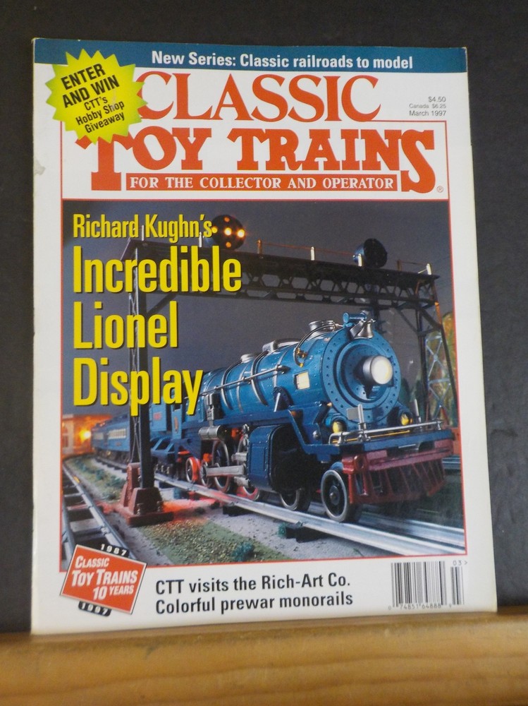 Classic Toy Trains 1997 March Richard Kughn Lionel display Railway Post office