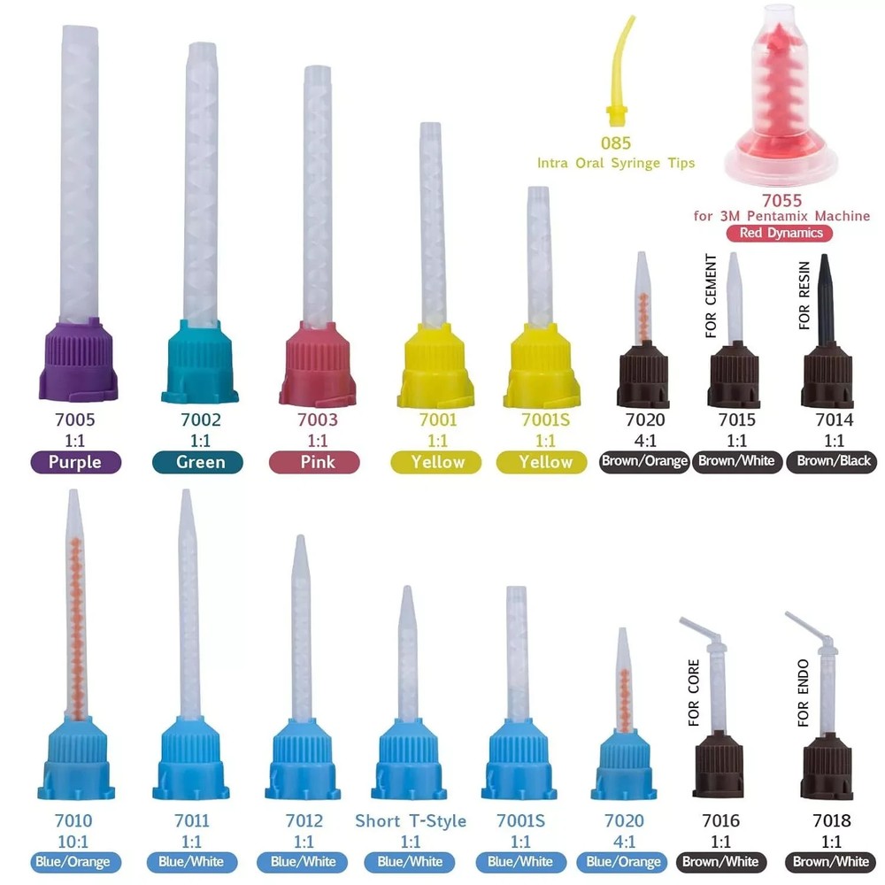 Dental Mixing Tips for Impression Material, C&B, Cements 100/PK