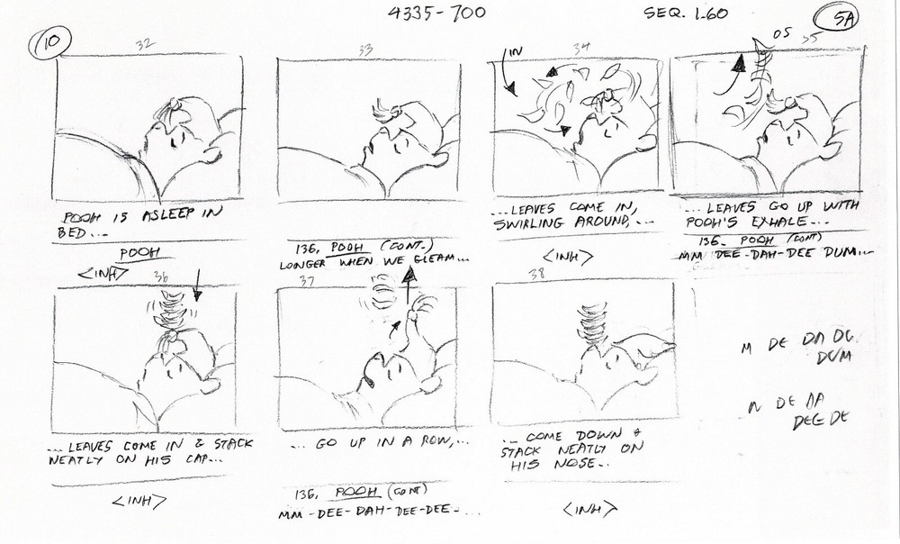 Winnie the Pooh Grand Adventure Disney Production Storyboard Copy LOT 1997 995