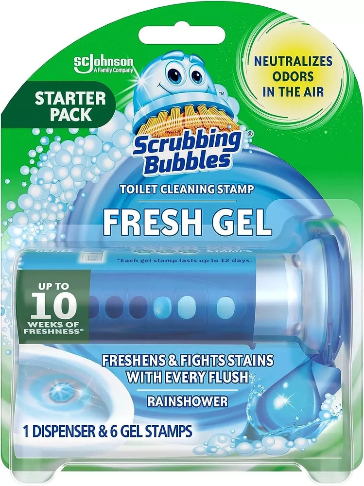 Scrubbing Bubbles Toilet Gel Stamps, Fresh Gel Toilet Cleaning Stamps, Helps Kee
