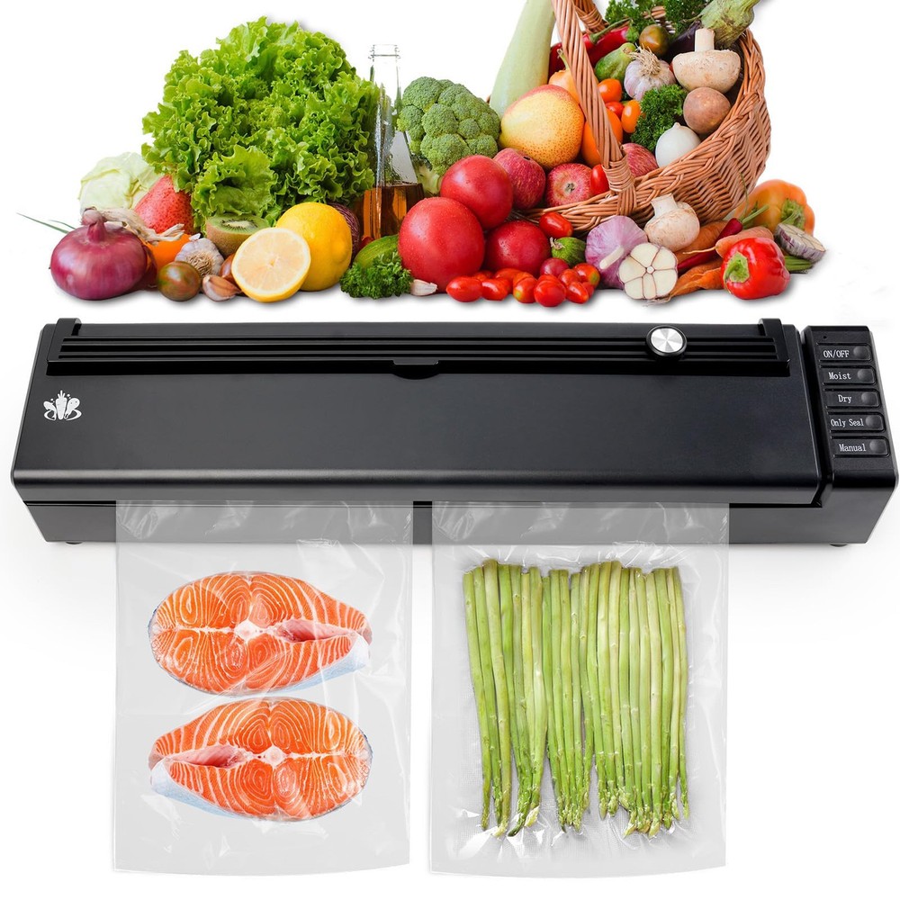 Vacuum Sealer Machine, Cordless Rechargeable Vacuum Sealer for Dry/Moist Food...