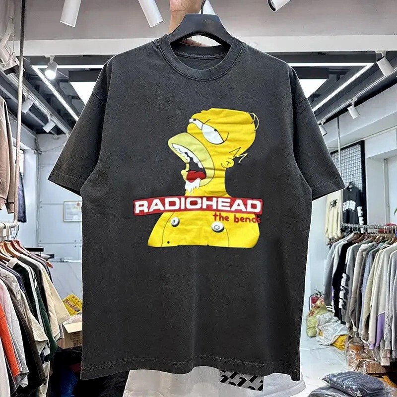 Radiohead Simpson CHACOAL T-Shirt short sleeve tee Unisex Remake NH14308