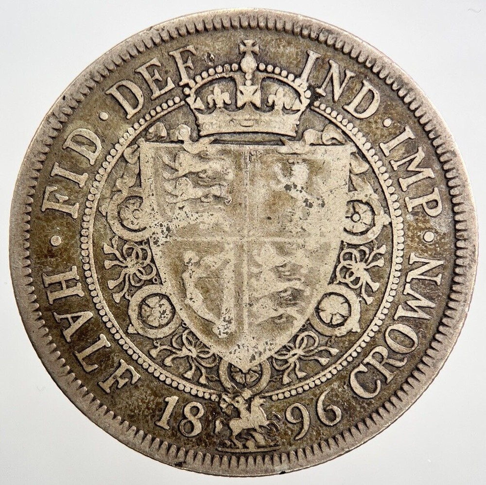 1896 Victoria Half-Crown | British Silver Coin | Collectable Grade | a785