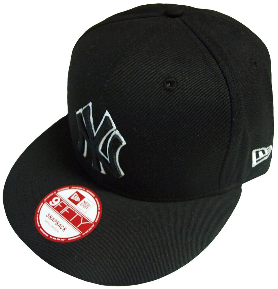 New Era New York Yankees Black White Basic Snapback Caps 9Fifty