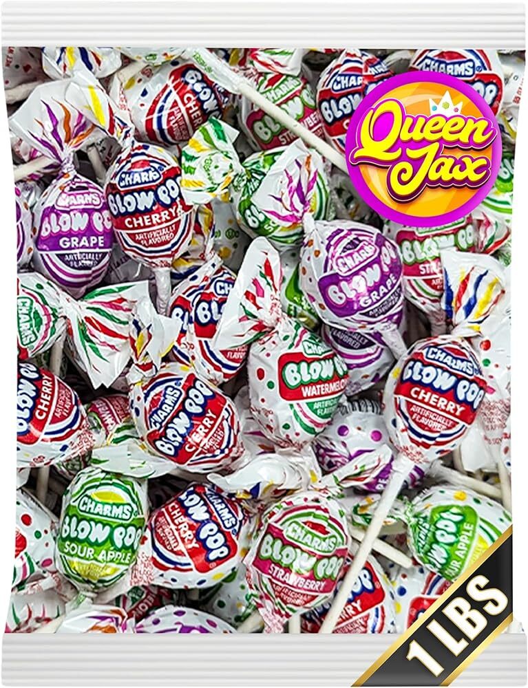 Blow Pops - 1 LB Bag - QUEEN JAX - Bulk Candy - Lollipops - Candy Bulk - Cand...