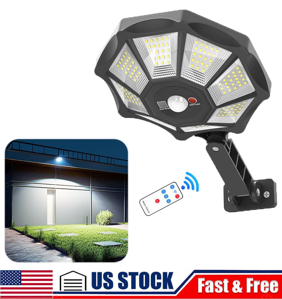 Solar Lights Outdoor Motion Sensor Wall Light Waterproof Garden Yard Street Lamp