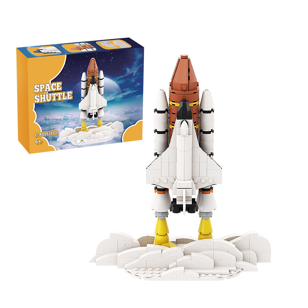 MOC Space Exploration Shuttle Building Blocks Rocket Ship Display Model Kid Gift