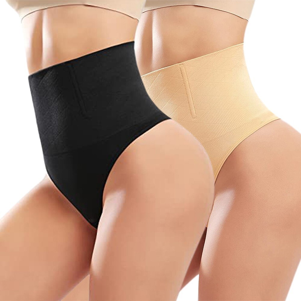 Women's Thong Body Shaper Panty with Tummy Control Trainer Butt Lifter Knickers