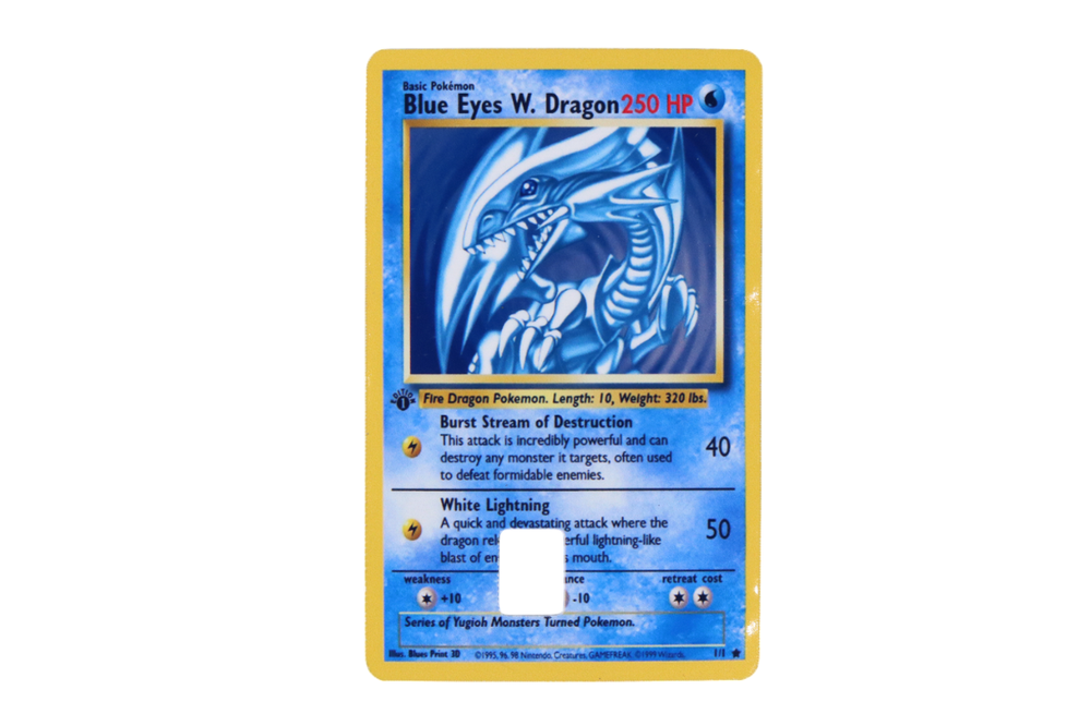 Credit Card Skin Premium Gloss Custom Yu-Gi-Oh! Blue-Eyes White Dragon Pokemon-image