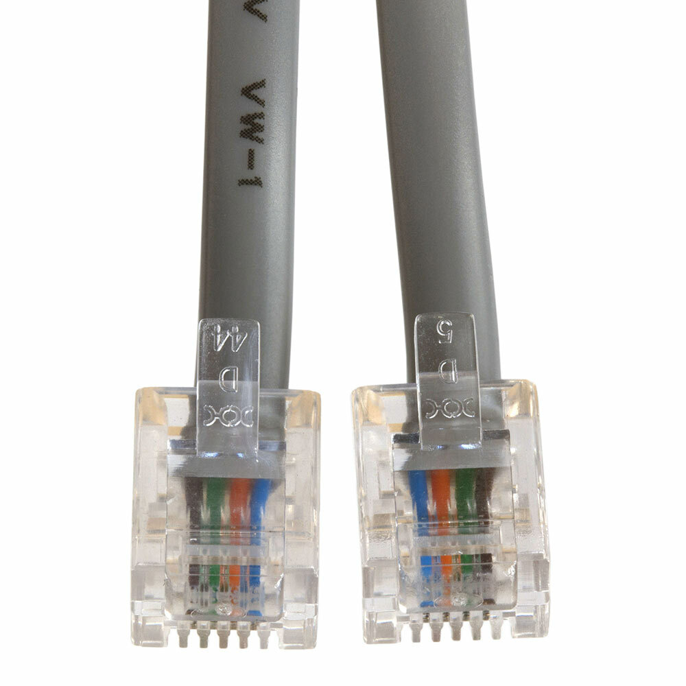 Heavy Duty Phone Cable, RJ11 (6P4C), Reverse, 25 Feet (Voice) FREE SHIPPING-image