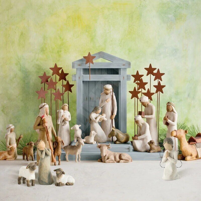 Willow Tree Nativity Figures Set Statue Hand Painted Decor Xmas Christmas Gifts