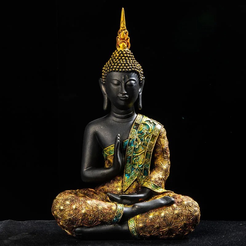 Handmade Buddha Statue Resin Figurines Art Sculpture Home Decor Desk Ornament