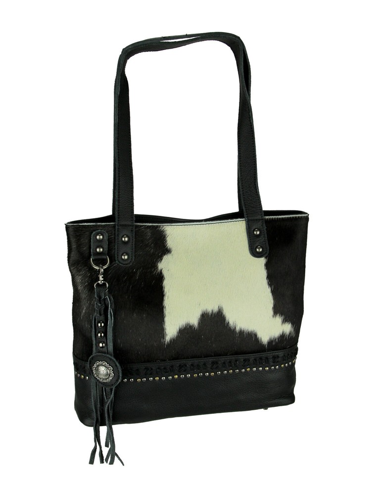 Montana West Delila Hair-On Hide Genuine Leather Shoulder Tote Bag