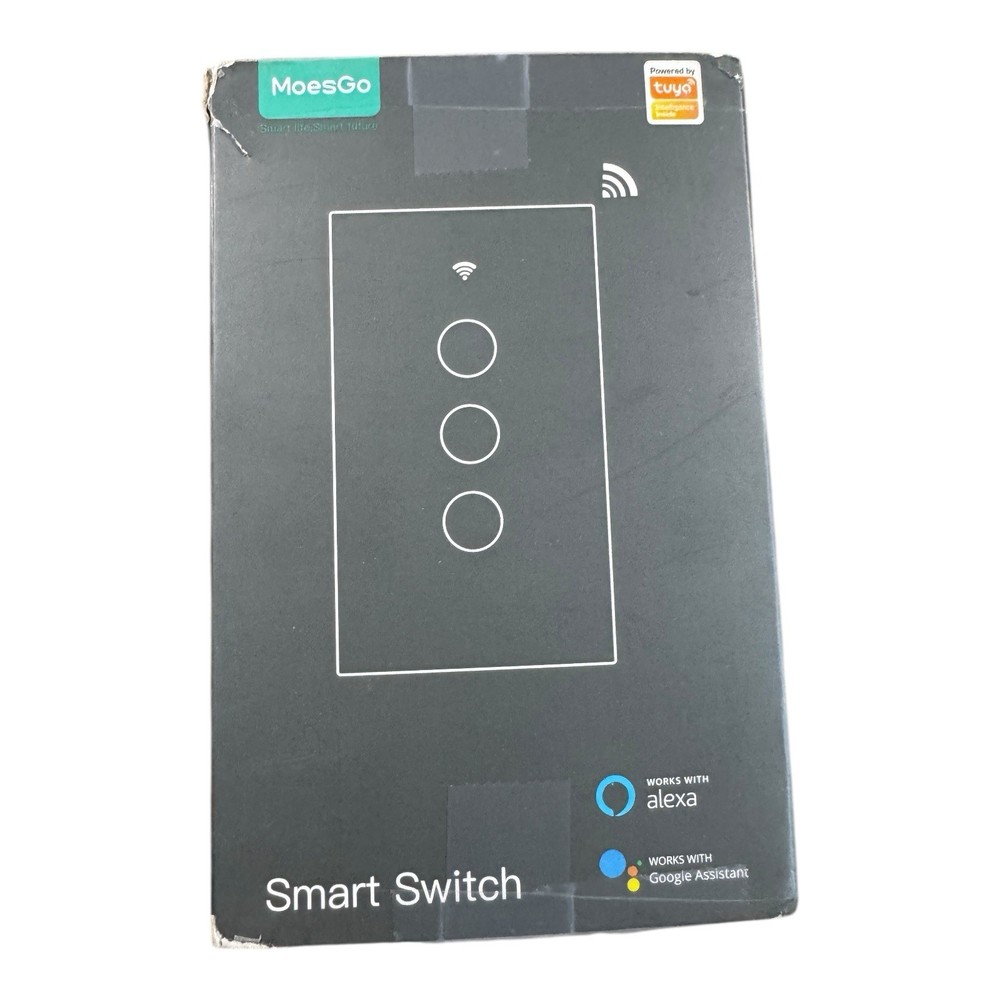 MoesGo 2-Gang WiFi Smart Light Switch Touch Panel Compatible with Alexa Google Home