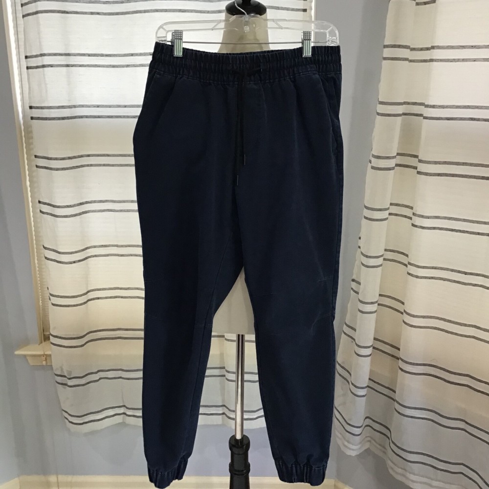 Abercrombie Men Size LG Midnight Blue Crossover Jogger 4-Way Stretch Casual