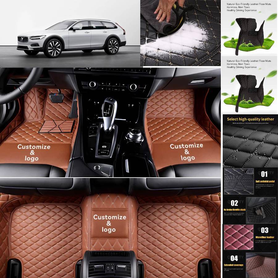 Volvo V90 Custom Luxury Waterproof Floor Mats Interior Carpet Liners