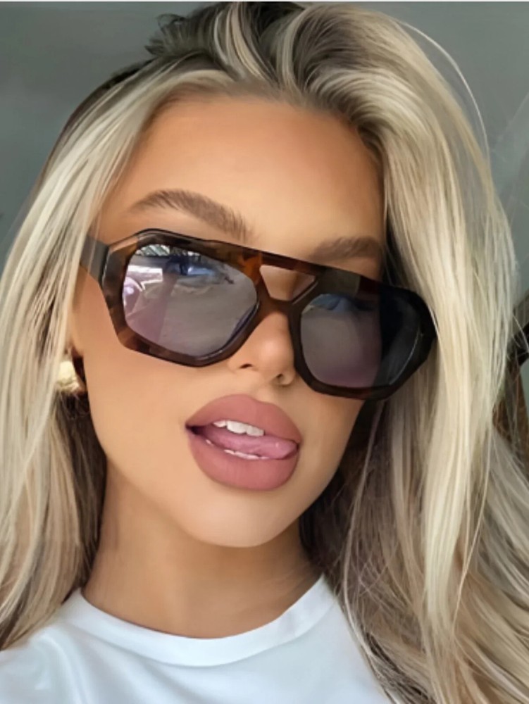 Cross Border European and American Double Beam Irregular Sunglasses-image