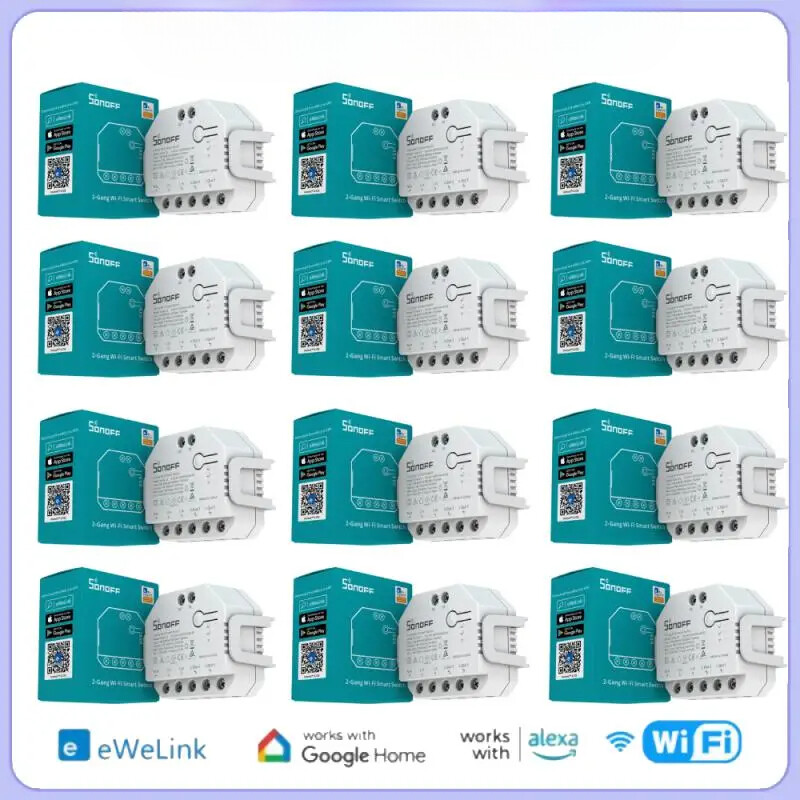 Smart WiFi Mini Switch 2 Gang with Power Metering Alexa Control