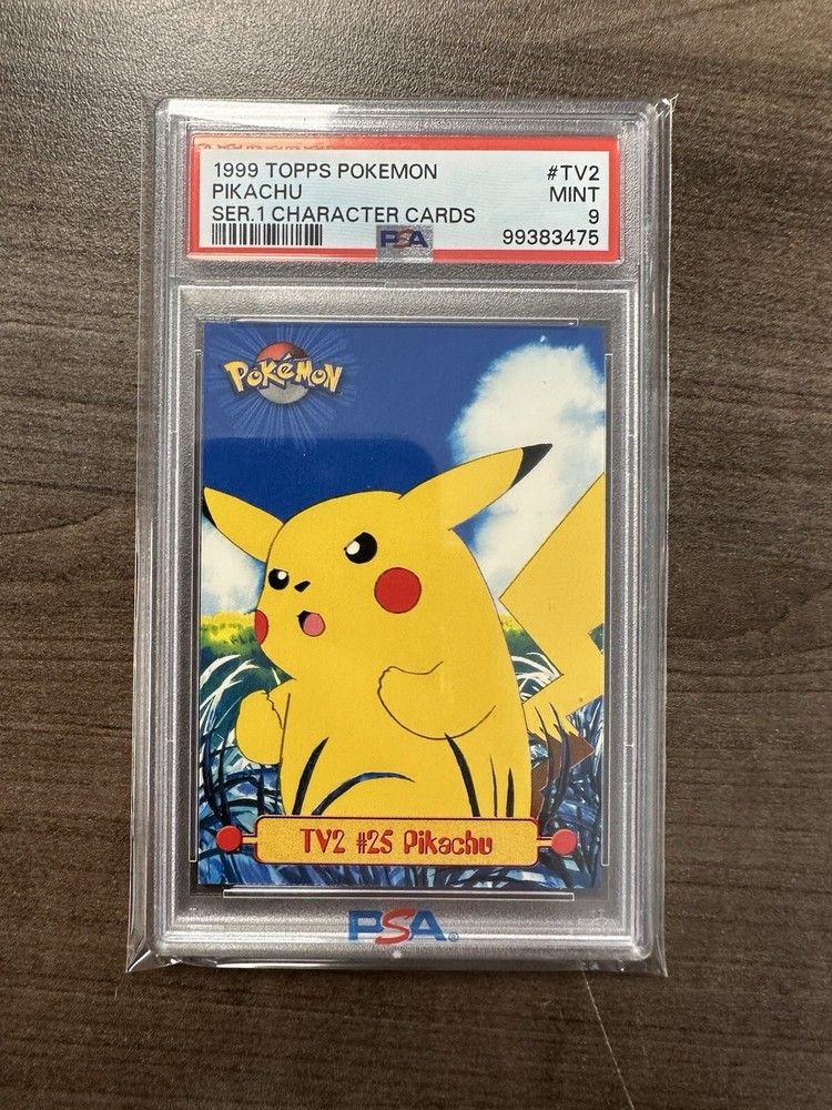 PSA Mint 9 Pikachu #TV2 1999 Pokémon Topps T.V. Animation