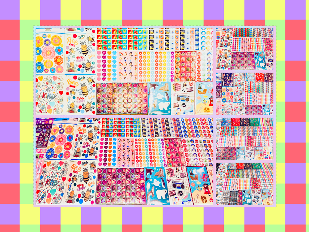 Kid Cartoon Stickers Bundle - 48+ Fun Packs with Seasonal & Teacher Themes for Kids and Teens