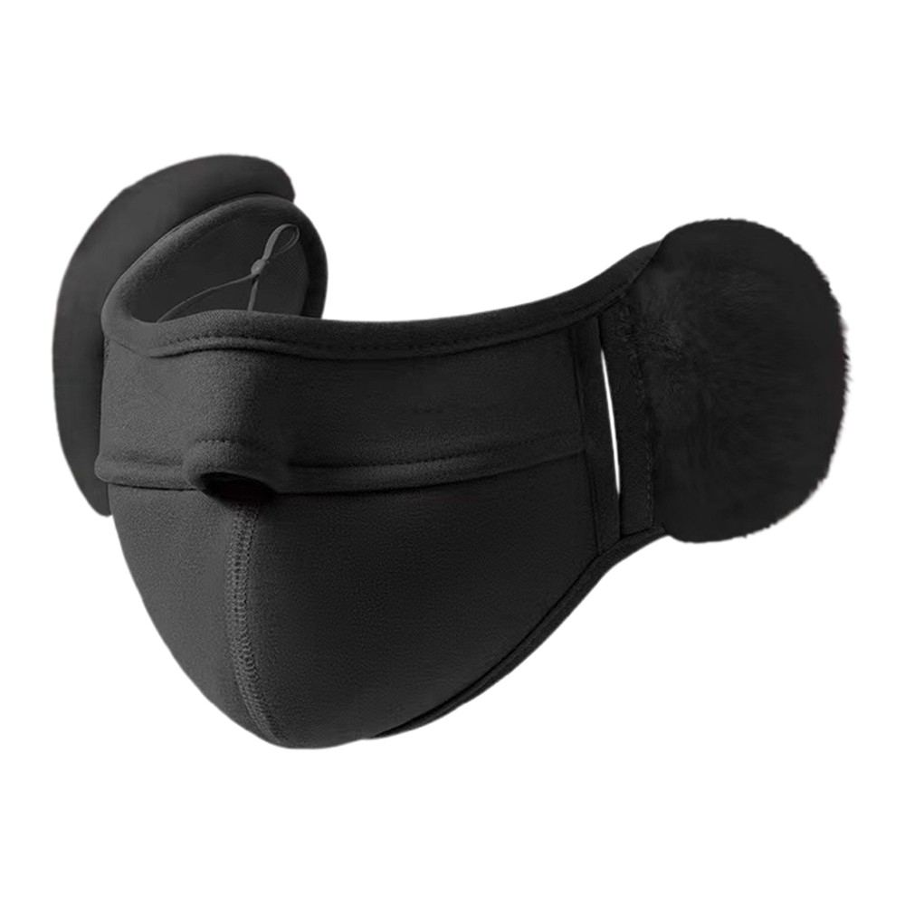 1*Winter Masque With Ear Cover Warm Ear Protection Windproof Riding Suede Masque