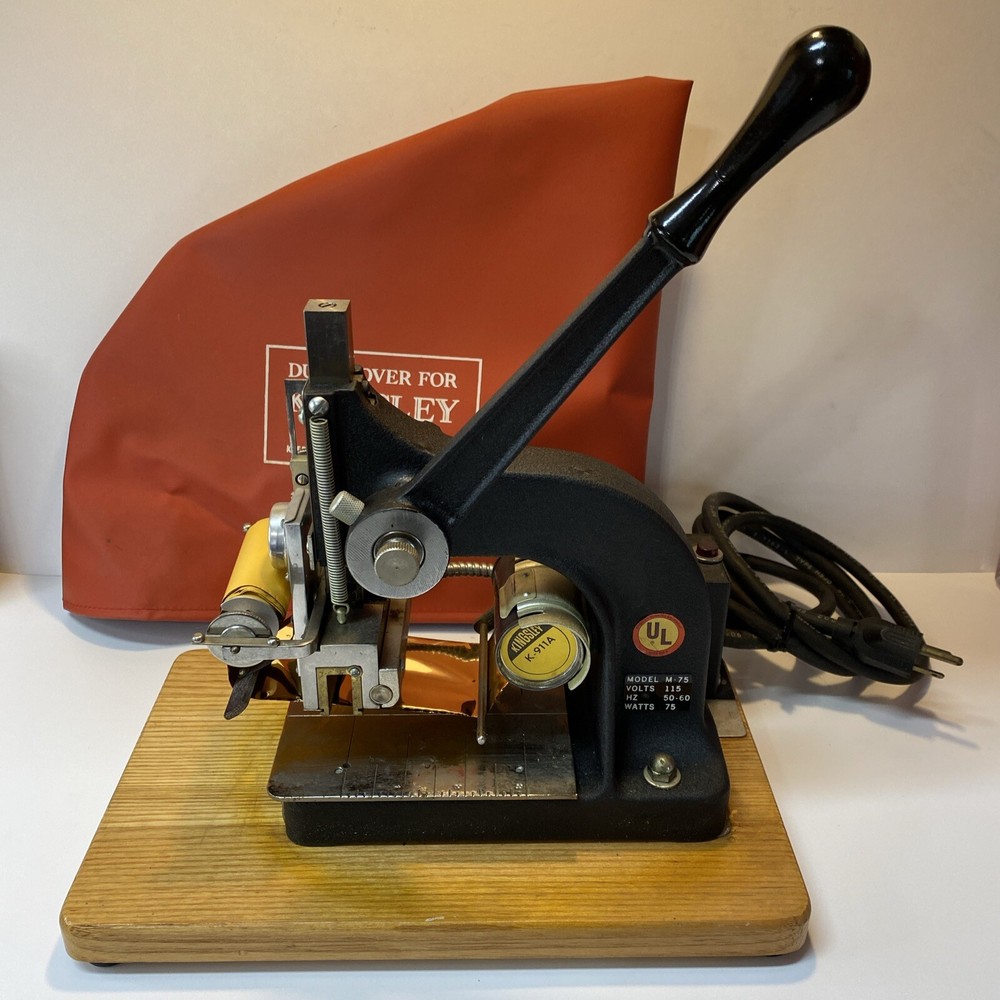 Read! Kingsley M-75 Hot Foil Stamping Embossing Machine HEATS UP VINTAGE USA