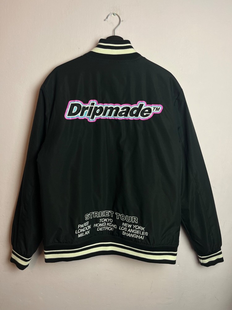 Dripmade Black Bomber Jacket Stylish Streetwear Essential