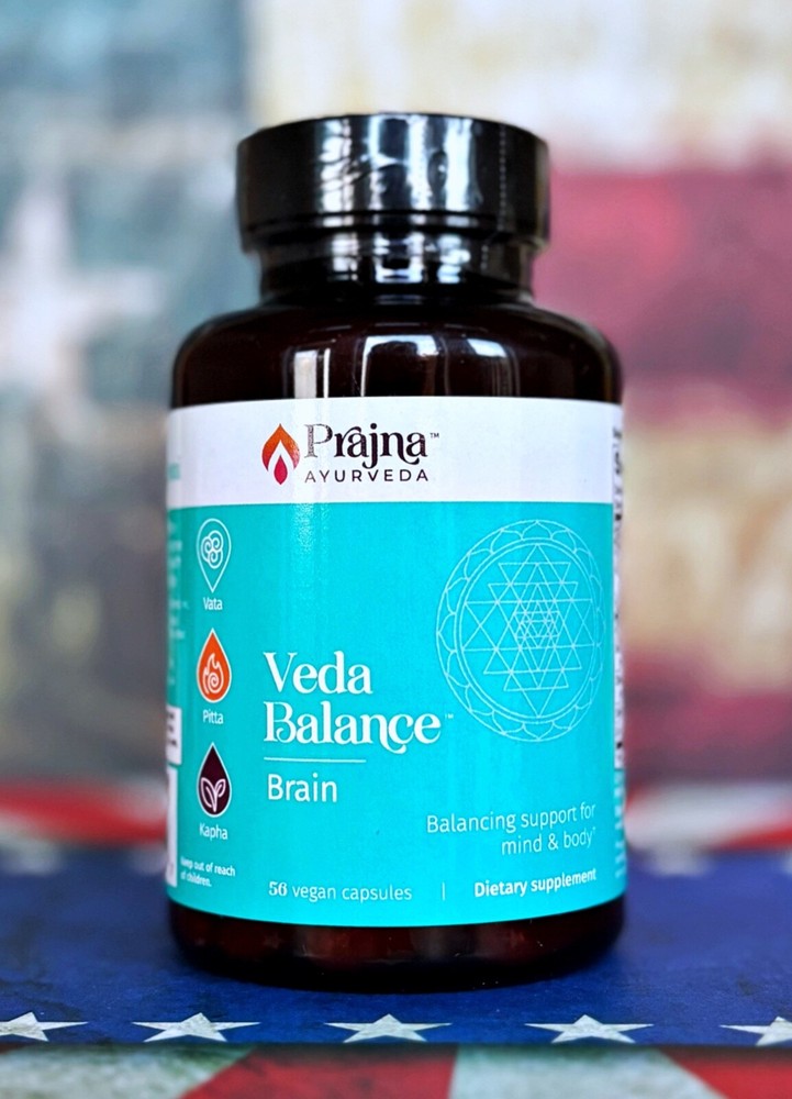 Veda Balance Brain Supplement by Dr. Kulreet Chaudhary - 56 Vegan Capsules 28 Servings  