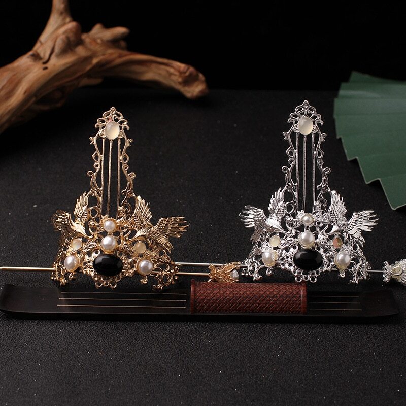 Vintage Chinese Hanfu Hair Crown Antique Performance Hairpiece