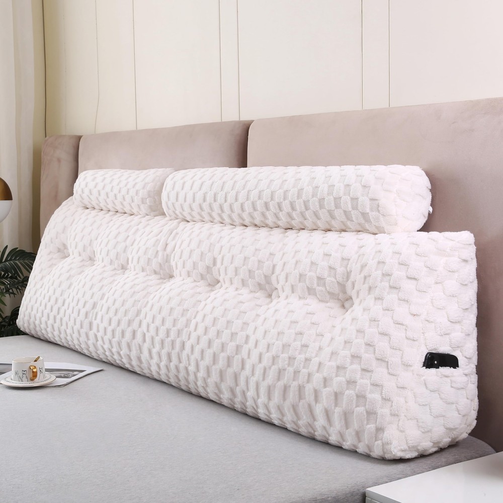 Wedge Headboard Pillows + A Long and Short Head Roll Pillows Bed Wedge Pillow...