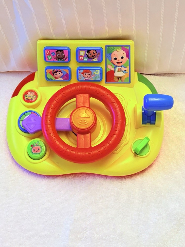 Cocomelon Wheels On The Bus Learning Steering Wheel Interactive Toy. 60 Phrases