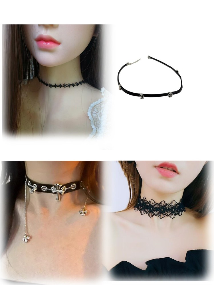 4 Pack Black Chokers Fashion Styles