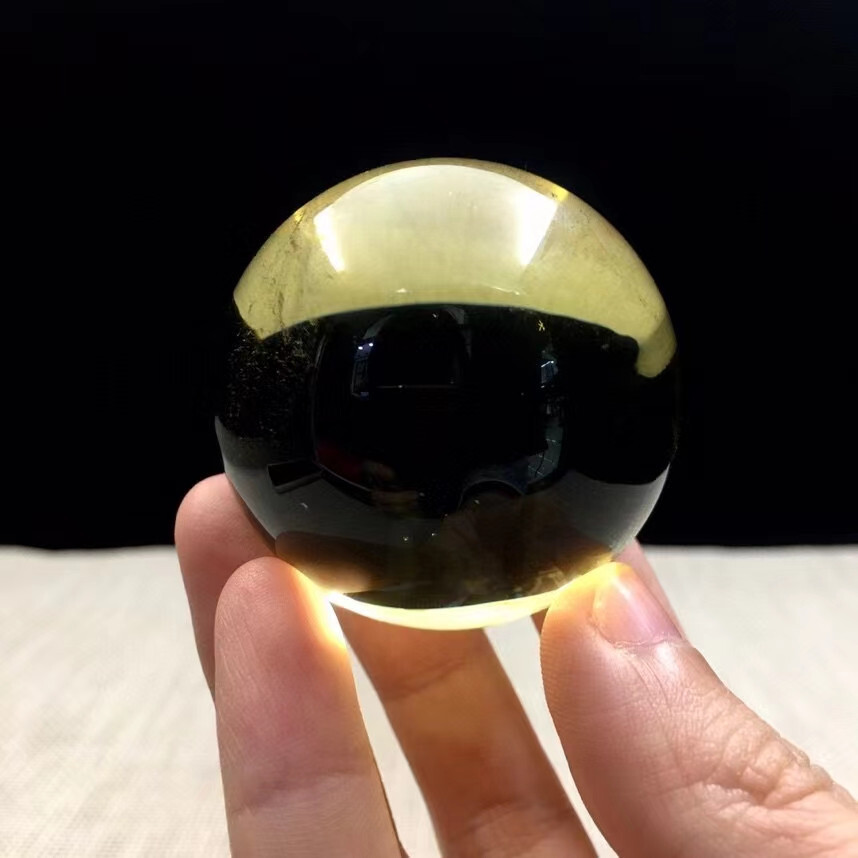 47mm AAA Natural Citrine Quartz Rainbow Sphere for Reiki Healing 140g
