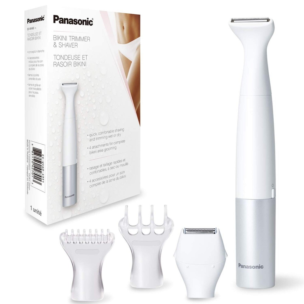 Panasonic Bikini Trimmer and Shaver for Women with 4 Attachments