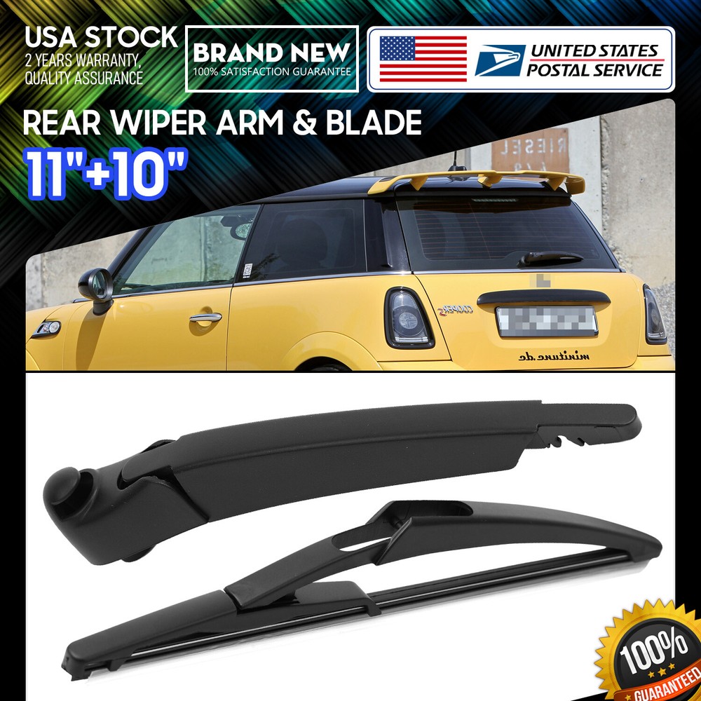 Waterproof 11 & 10 Inch Rear Windshield Wiper Arm Blade Set OEM Quality Replacement