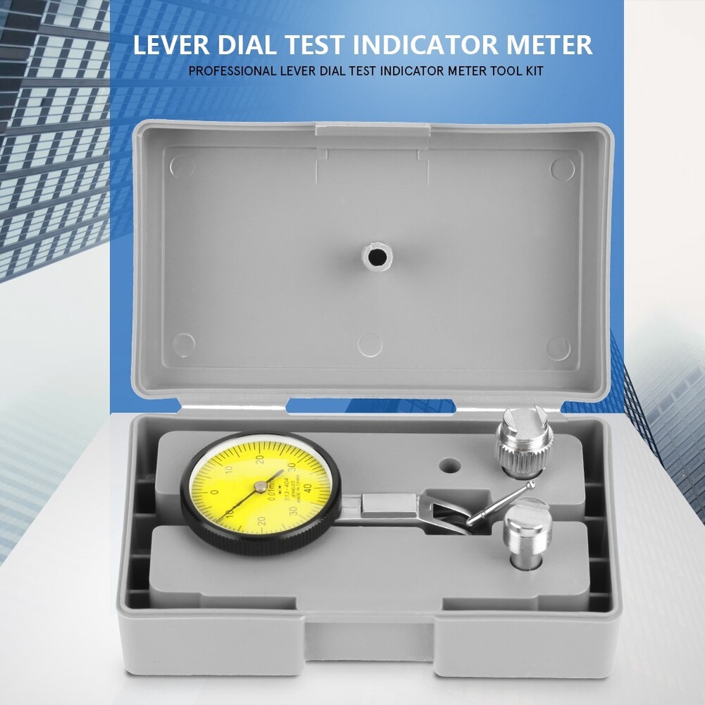 Precision 0.01mm Lever Dial Test Indicator Meter Tool Kit Gage w/ Grey Box A1Q4