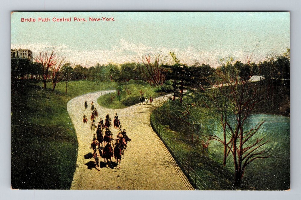 New York City NY, Bridle Path, Central Park, Souvenir, Vintage Postcard