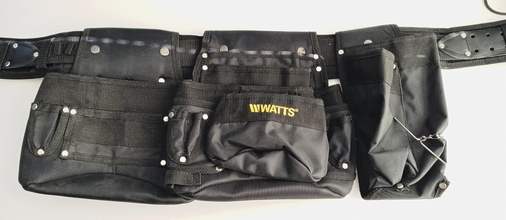 Watts 12-Pocket Contractor Carpenter Tool Belt for Professional Builders