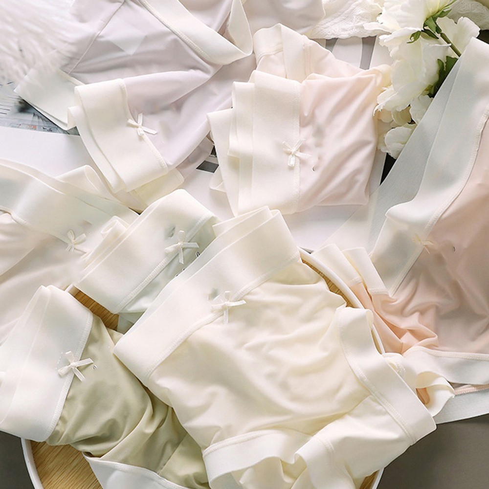 Stylish Mid Waist Womens Underpants with Ultra Thin Ice Facial Mask Feature