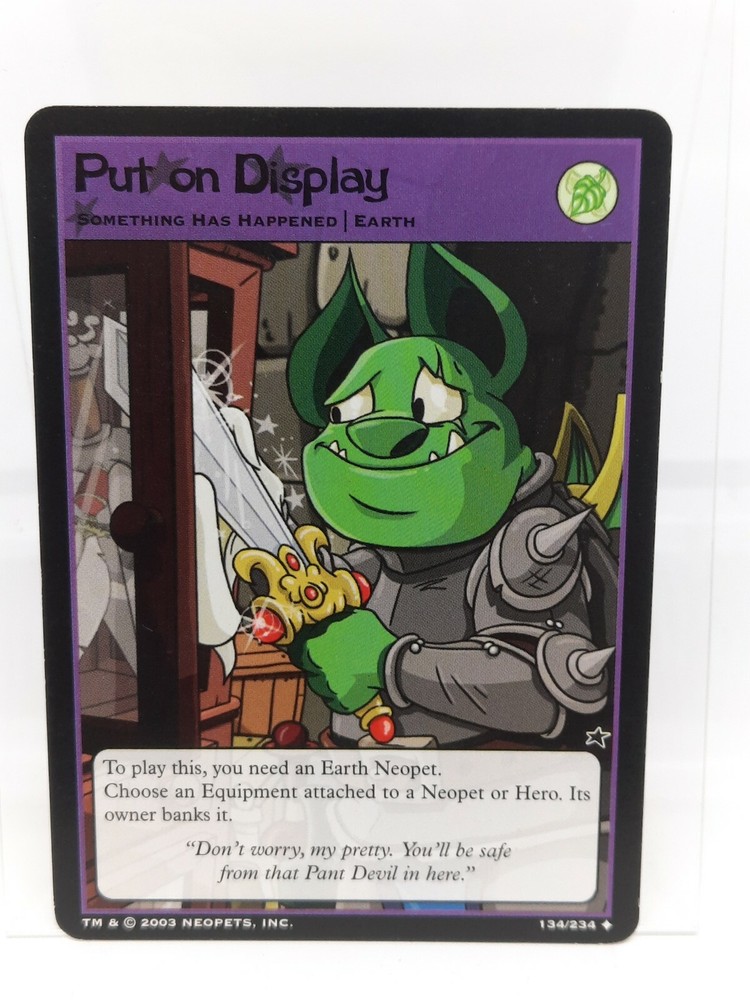 Neopets Card Base Set Put On Display 134/234. 2003