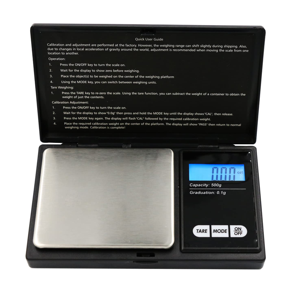 Gram Scale Electronic Digital Pocket Scale,500G by 0.1G, Food, Jewelry Scale Bl