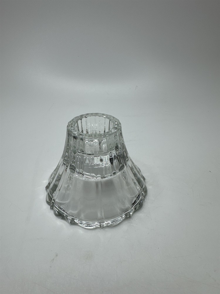 Vintage Homco Clear Glass Votive Candle Holder Base  