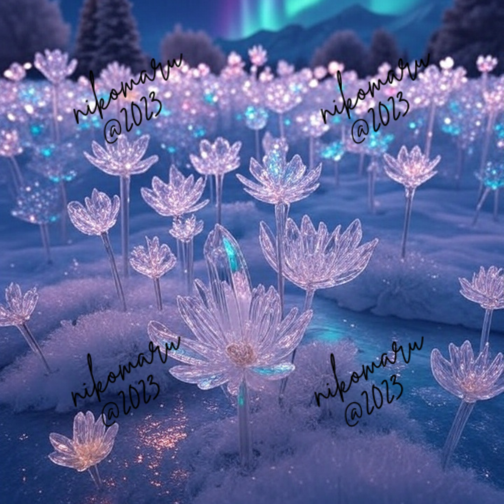 Ice Garden 2 Digital Art Desktop Wallpaper Background-image