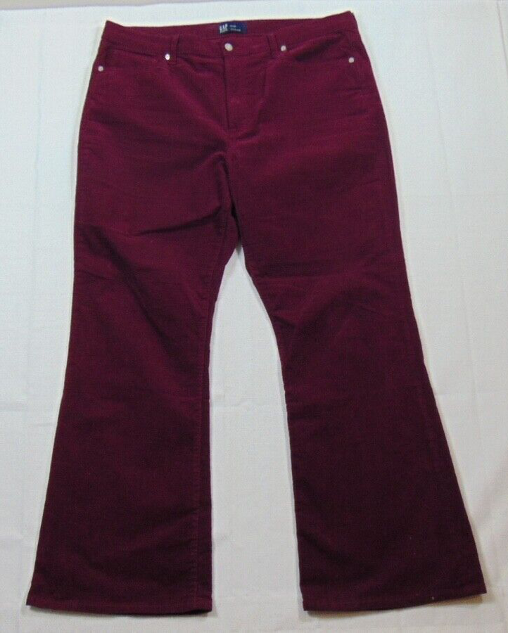 Gap Purple 70's Flare Corduroy Pants Womens Size 20