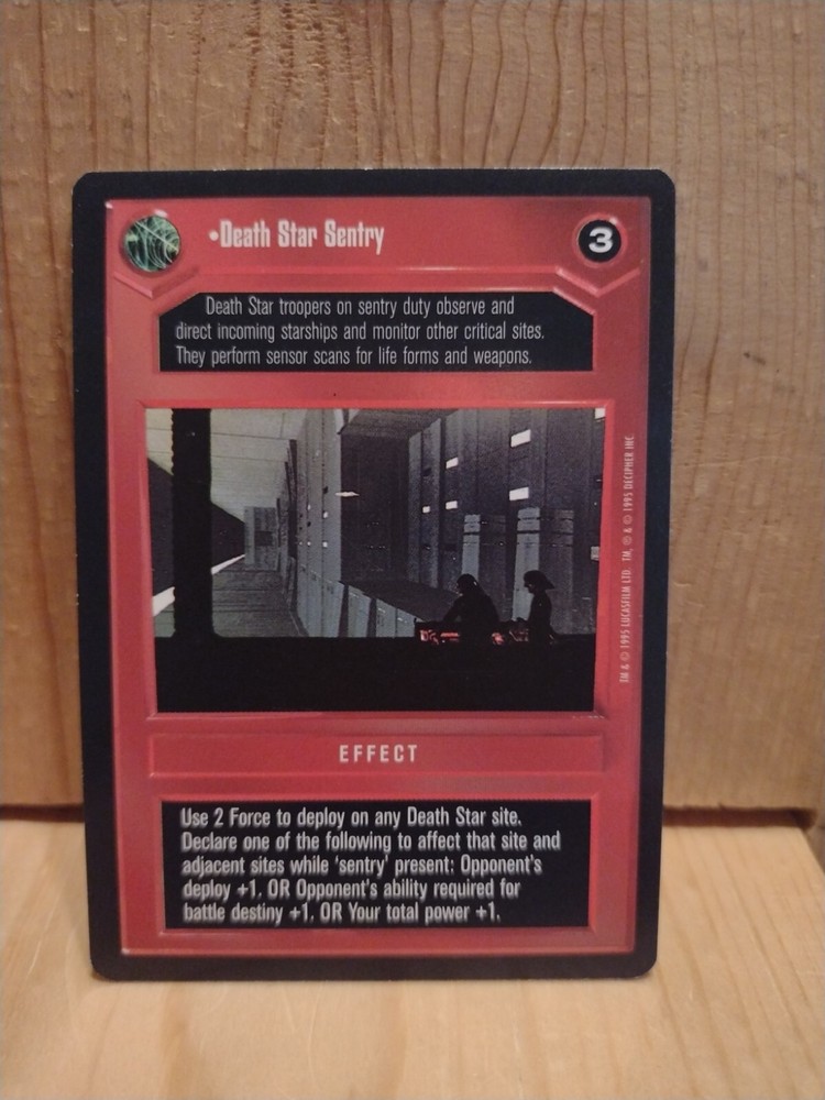1995 Star Wars Card Game: EFFECT: DEATH STAR SENTRY  black BORDER  MC9
